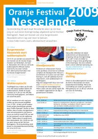 programma Oranje Festival Nesselande d.d 30 april 2009