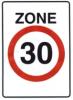 "zone maximumsnelheid 30 km per uur"